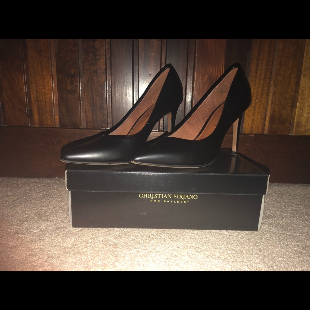 Christian Siriano black heels